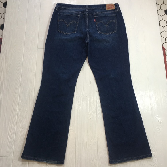 ❤️Levis515 Bootcut Jeans Dark Stretch Denim Sz16 - Picture 3 of 8